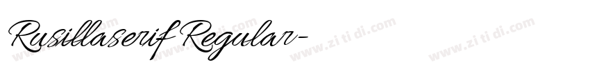 Rusillaserif Regular字体转换